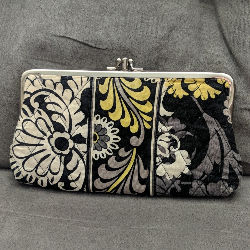 Vera Bradley baroque pattern snap closure wristlet